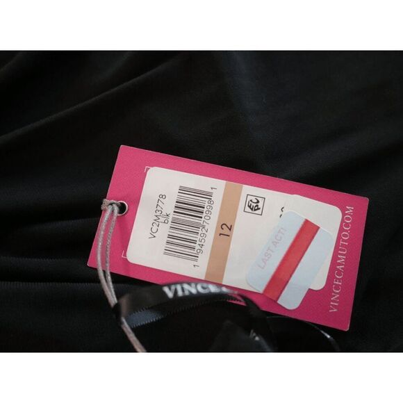 Vince Camuto Women's Ruched Bodycon Dress Black Size 12 - Picture 5 of 9